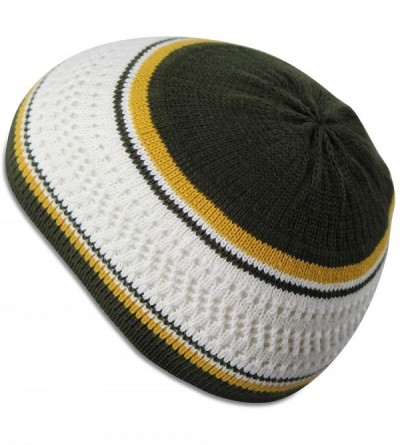 Skullies & Beanies Stretchy Elastic Beanie Kufi Skull Cap Hats Featuring Cool Designs and Stripes - CK18LMKHDIC $8.66