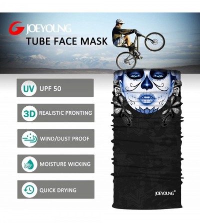 Balaclavas Motorcycle Skull Face Sun Mask Rinding 3D Neck Gaiter Bandanas Headwear - A-beauty-sky Blue Quiet Women - C119602T...