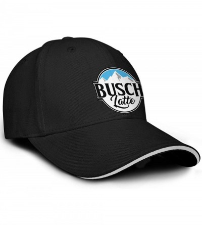 Baseball Caps Dad Busch-Light-Busch-Latte-Beer- Strapback Hat Fashion mesh Caps - Black - C01945NUYLL $15.12