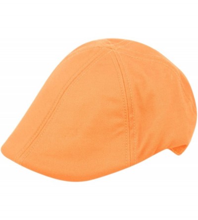 Newsboy Caps Mens 6pannel Duck Bill Curved Ivy Drivers Hat One Size(Elastic Band Closure) - Apricot - CS12HN3UL75 $28.46
