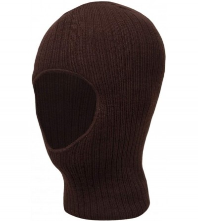 Skullies & Beanies One Hole Thinsulate Flex 100 Gram Facemask - Made in USA - Brown - CN180ZYWYCM $33.93