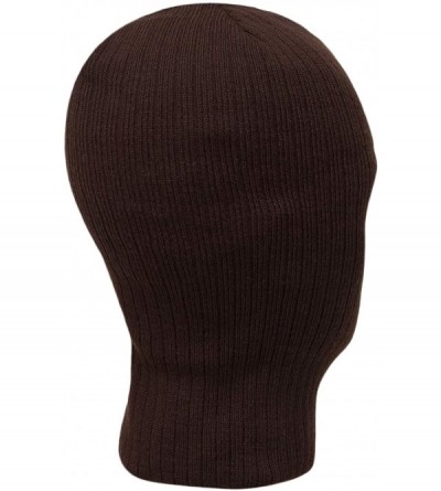 Skullies & Beanies One Hole Thinsulate Flex 100 Gram Facemask - Made in USA - Brown - CN180ZYWYCM $17.62