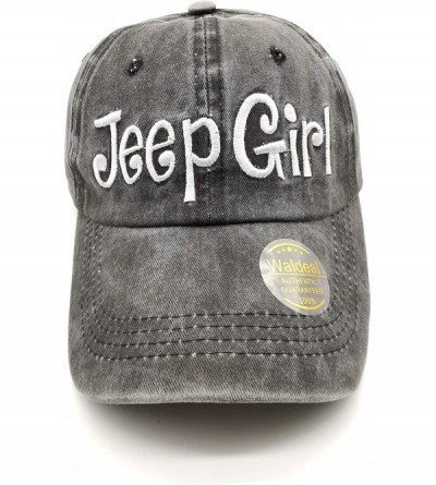 Baseball Caps Women's Embroidered Jep Girl Baseball Caps High Ponytail Vintage Dad Hat Black - CB18OMMEXZC $15.16