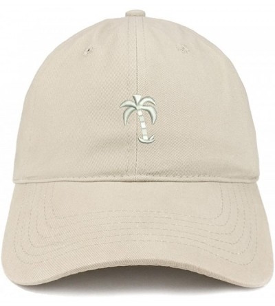 Baseball Caps Palm Tree Embroidered Soft Low Profile Adjustable Cotton Cap - Stone - CR12O637ORY $36.46