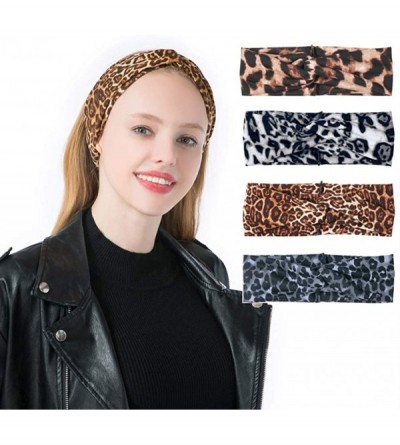 Headbands 6 Pack Women Girls Silk Satin Headbands Solid Color Elastic Hairband Twisted Turban - C718732Z3QL $12.72