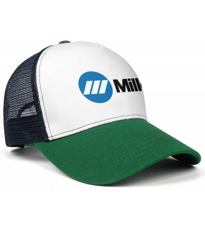 Baseball Caps Mens Miller-Electric- Baseball Caps Vintage Adjustable Trucker Hats Golf Caps - Green-20 - CU18ZLGAOQG $21.71