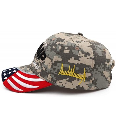 Baseball Caps Keep America Great Hat Donald Trump President 2020 Slogan with USA Flag Cap Adjustable Baseball Cap - New Camo1...