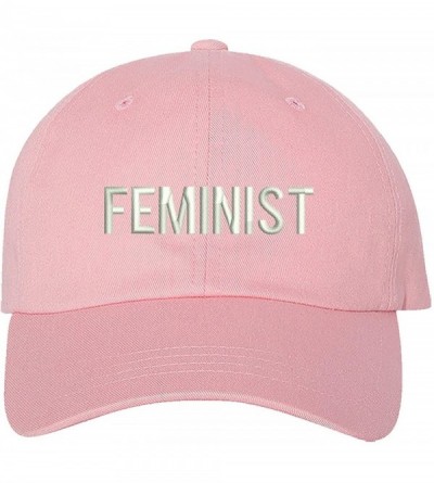 Baseball Caps Feminist Dad Hat - Pink (Feminist Dad Hat) - CC18EY8GR0G $34.00