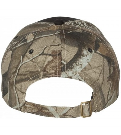 Baseball Caps Solid Front Camouflage Cap (LC102) - Black/Realtree Hardwood - CT11J95FAI5 $11.50