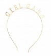 Headbands Gold Tone Girl Gang Fashion Verbiage Party Bachelorette Headband - CN1850693Y4 $21.06
