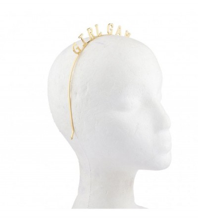 Headbands Gold Tone Girl Gang Fashion Verbiage Party Bachelorette Headband - CN1850693Y4 $7.96