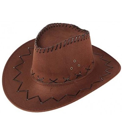 Sun Hats Unisex Sunshade Cap- Summer Outdoor Travel Western Cowboy Hat Casual Solid Mongolian Hat Grassland Visor - Coffee - ...