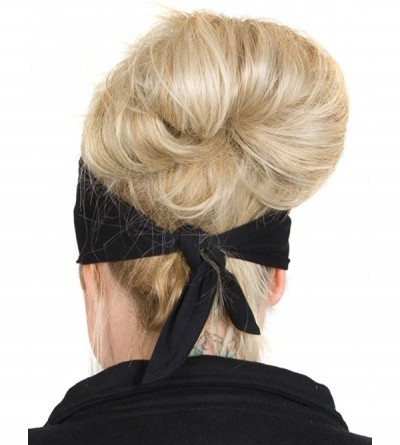 Headbands Doo Rag - Womens Wide Headbands - Biker Chick Hair Bandana - Skull - Pink - CE11IMVA7ZD $20.86