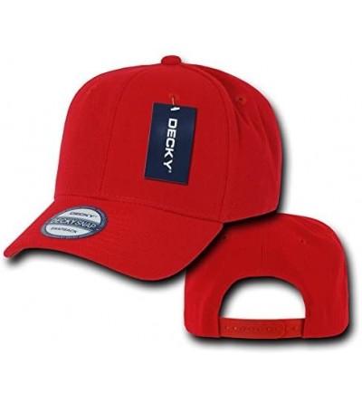 Baseball Caps Acrylic Curved Bill Snapbacks - Red - C011M63QVBX $12.78