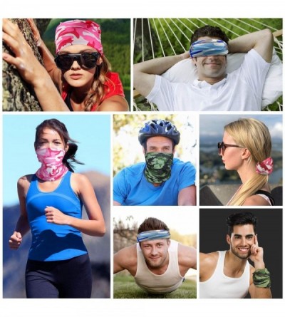 Balaclavas Face Mask Bandanas- UV Protection Neck Gaiter Face Scarf Face Mask 12+ Ways to Wears - Purple - C918Q36D76Y $13.64