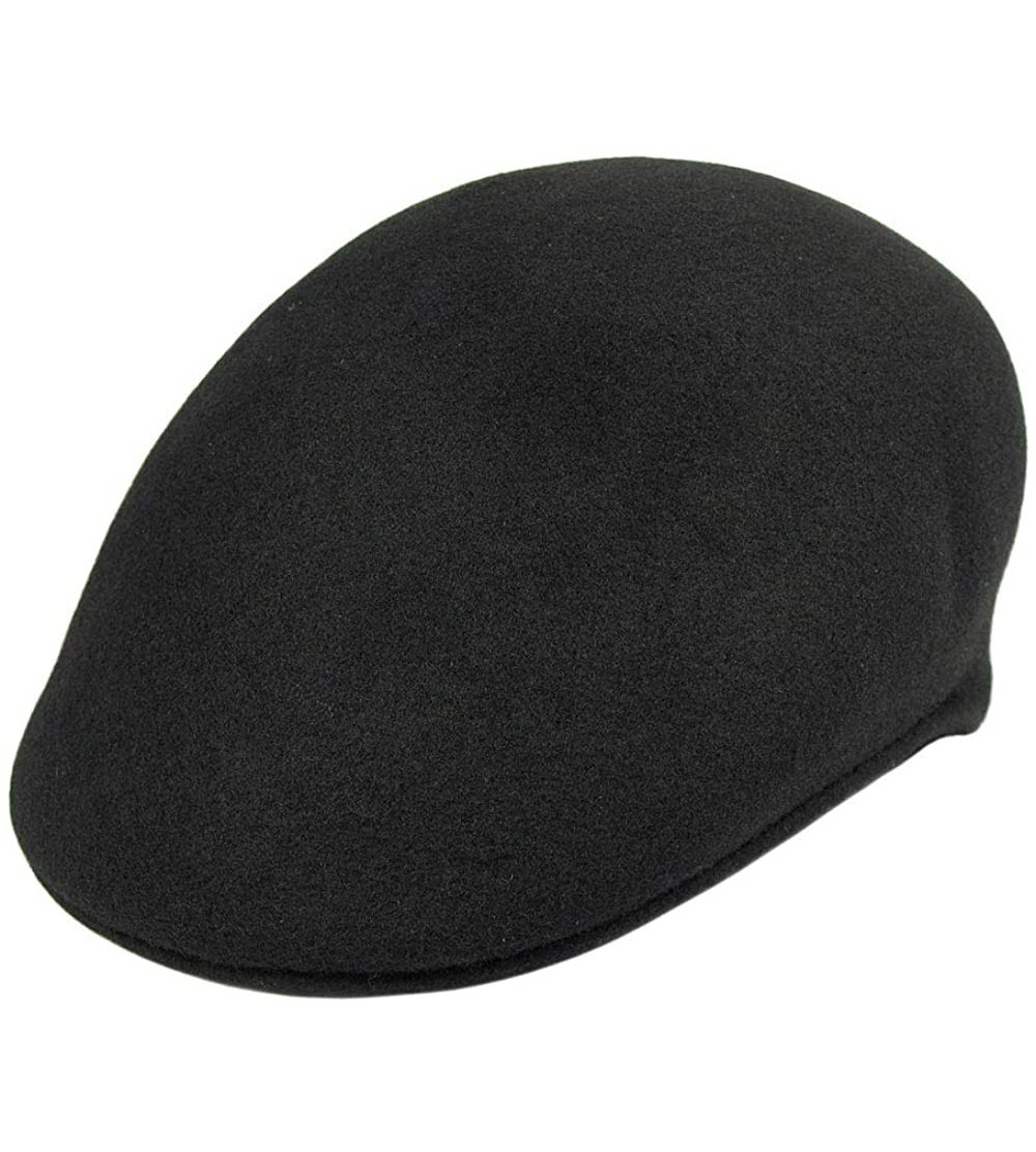 Baseball Caps Wool Ascot Cap - Black - C2112MG5ABP $27.39
