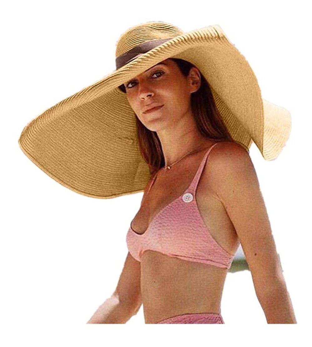 Sun Hats MEANIT Womens Oversized Foldable Packable - CS18TWZDGOW $49.97