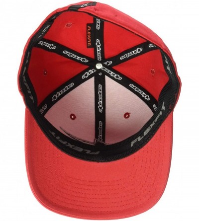Baseball Caps Men's Logo Flexfit Hat Curved Bill Structured Crown - Ageless Curve Hart Red/Black - C418H58A7WU $30.99