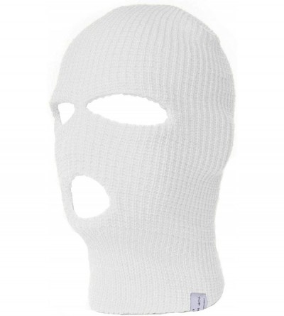 Balaclavas 3 Hole Ski Face Mask Balaclava - White - CP111I4H2YL $18.97