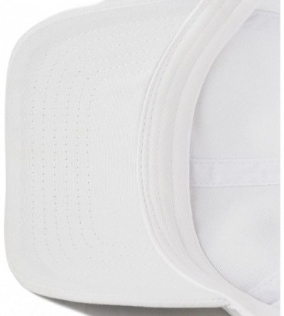 Baseball Caps 100% Cotton Canvas 6-Panel Low-Profile Adjustable Dad Baseball Cap - White - CV180DLZLK6 $19.00