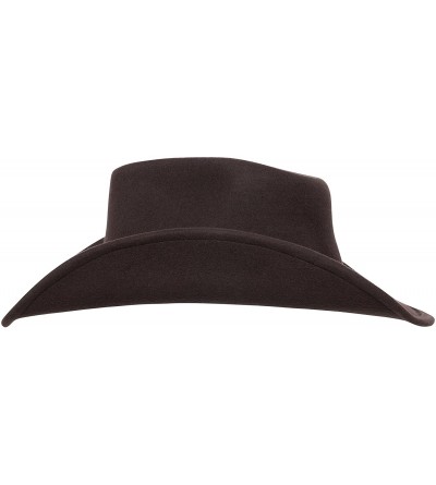 Cowboy Hats Shapeable Outback Cowboy Western Wool Hat- Dallas- Silver Canyon - Brown - C218E4HETHK $49.65
