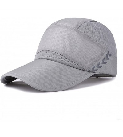 Sun Hats Quick Dry Baseball Cap Visor Hat Breathable Unstructured Sport Hats - Light Gray - C412IJ3CZKJ $8.65