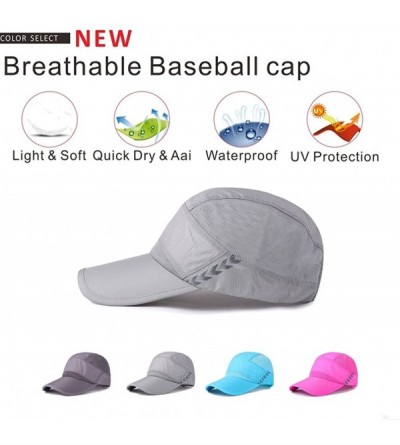 Sun Hats Quick Dry Baseball Cap Visor Hat Breathable Unstructured Sport Hats - Light Gray - C412IJ3CZKJ $8.65