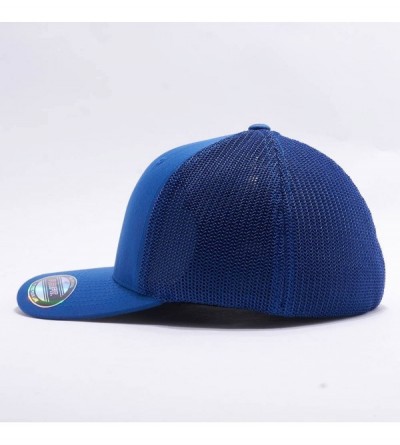 Baseball Caps Men's Two-Tone Stretch Mesh Fitted Cap - Royal - CC12CLUJUDB $16.54