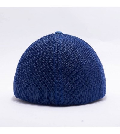 Baseball Caps Men's Two-Tone Stretch Mesh Fitted Cap - Royal - CC12CLUJUDB $16.54