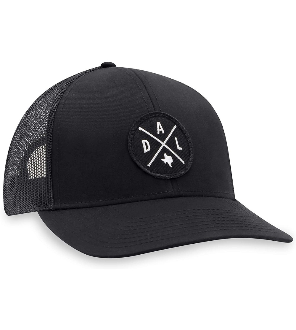 Baseball Caps DAL Hat - Dallas Trucker Hat Baseball Cap Snapback Golf Hat (Black) - CN18W5KLI9H $20.99