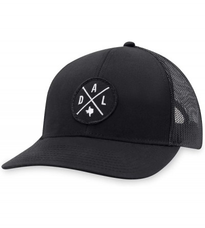 Baseball Caps DAL Hat - Dallas Trucker Hat Baseball Cap Snapback Golf Hat (Black) - CN18W5KLI9H $20.99