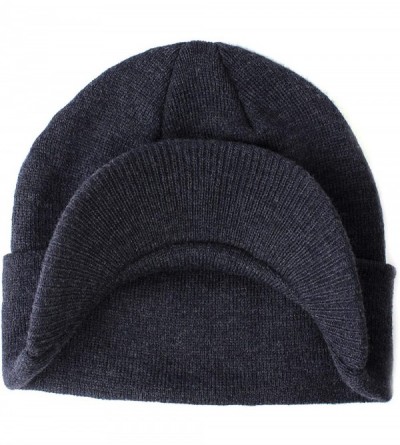 Skullies & Beanies Men's Winter Hat Outdoor Newsboy Hat Warm Thick Lambswool Knit Beanie Cap - Darkgrey2 - CP18A8DSDDX $11.67