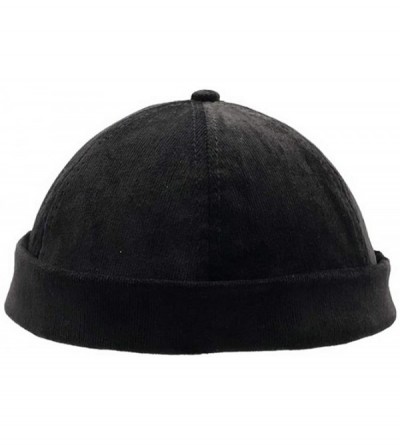 Skullies & Beanies Docker Leon Harbour Hat Watch Cap Breathable Mesh Design Retro Brimless Beanie Hat Unisex - Black - C218I4...