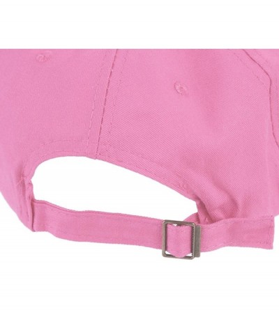 Baseball Caps Fighter Hat - Women's Adjustable Cap - Breast Cancer Awareness - Pink Rhinestone - CO18I5MMT3C $19.73
