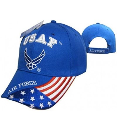 Baseball Caps United States Air Force Officially Licensed Men's Adjustable Baseball Caps - Blue Flag - CK18EA2WE0M $10.39