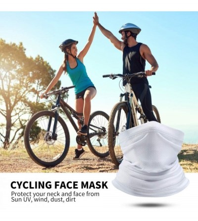 Balaclavas Summer Neck Gaiter Face Cover Mask- Sun UV Face Scarf Cool Bandana- Fishing Cycling Hiking - B-white - CJ18U985C33...