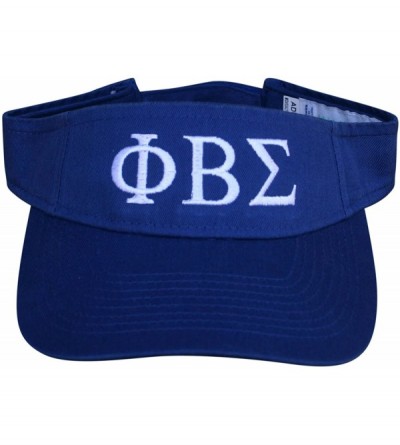 Baseball Caps Mens Phi Beta Sigma Visor - Royal Blue - CY12IU21YXN $16.84