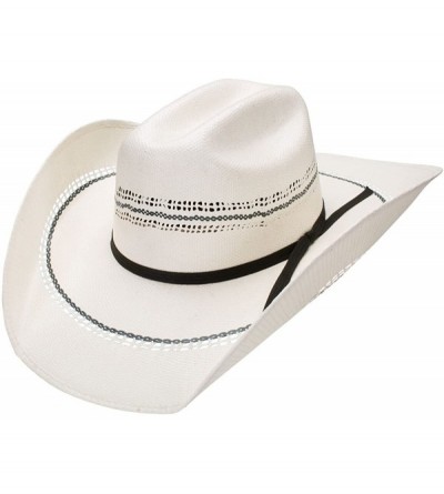 Cowboy Hats 7X Full Circle Vented Bangora Straw Cowboy Hat - CY189QT9TMZ $42.07