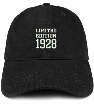 Baseball Caps Limited Edition 1928 Embroidered Birthday Gift Brushed Cotton Cap - Black - CE18D9IH6WE $13.97