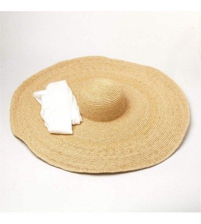 Sun Hats Womens Oversized Foldable Packable - White - C918TUL7DSR $35.27