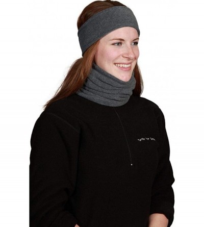 Cold Weather Headbands Chelonia 150 Classic Fleece Double-Layer Headband - Charcoal - C2110BUWCHZ $10.85