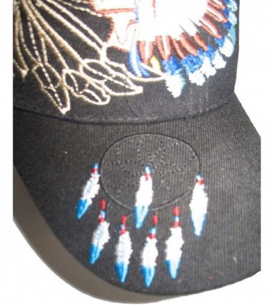 Skullies & Beanies Native American Indian Shadow Dream Catcher Black Embroidered Baseball Ball Cap Hat - C012BZF4C6D $8.63