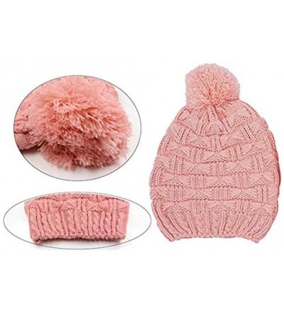 Skullies & Beanies Women Girls Fashion Winter Warm Knitted Hat Beanie Hat Scarf Set - White - C412O3MC8QK $13.68