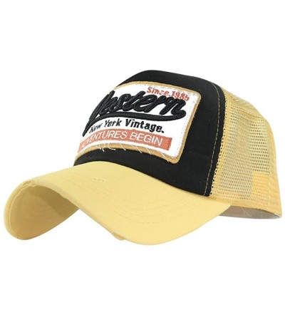 Baseball Caps Camouflage Summer Cap Mesh Hats for Men Women Casual Hats Hip Hop Baseball Caps - Lettle - Yellow - CH18WQOLGSC...
