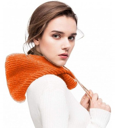 Balaclavas Balaclava Hood hat Windproof Soft Cashmere Fleece Knitted Ski Face Mask for Men Women Children - Orange - C7192OOX...
