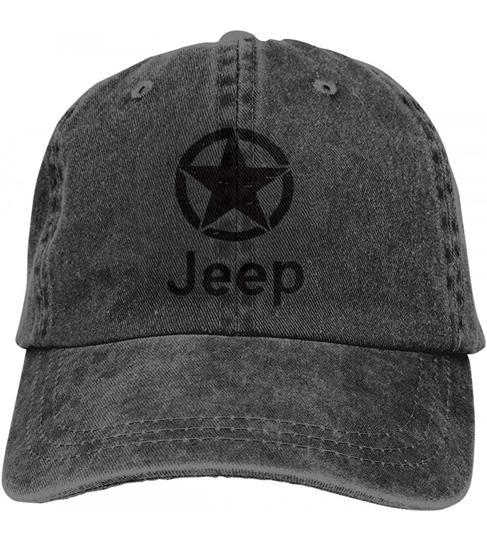 Baseball Caps Jeep Star Adjustable Sports Denim Hat Baseball Cap Hat Cowboy Hat - Black - CW18YUMNIYC $45.49