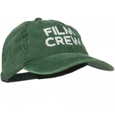 Baseball Caps Film Crew Embroidered Washed Cap - Dk Green - C518WNULI0X $20.26
