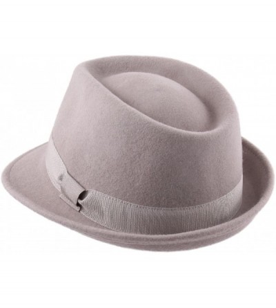 Fedoras Trilby Wool Felt Trilby Hat - Taupe - C31884XDUSM $54.49