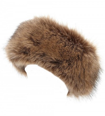 Cold Weather Headbands Faux Fur Headband with Stretch Women's Winter Earwarmer Earmuff - Natural - CV1868Z6RMI $28.92