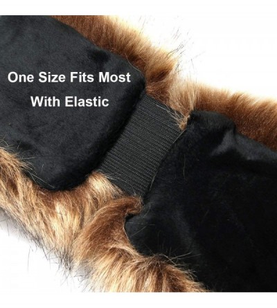 Cold Weather Headbands Faux Fur Headband with Stretch Women's Winter Earwarmer Earmuff - Natural - CV1868Z6RMI $15.10